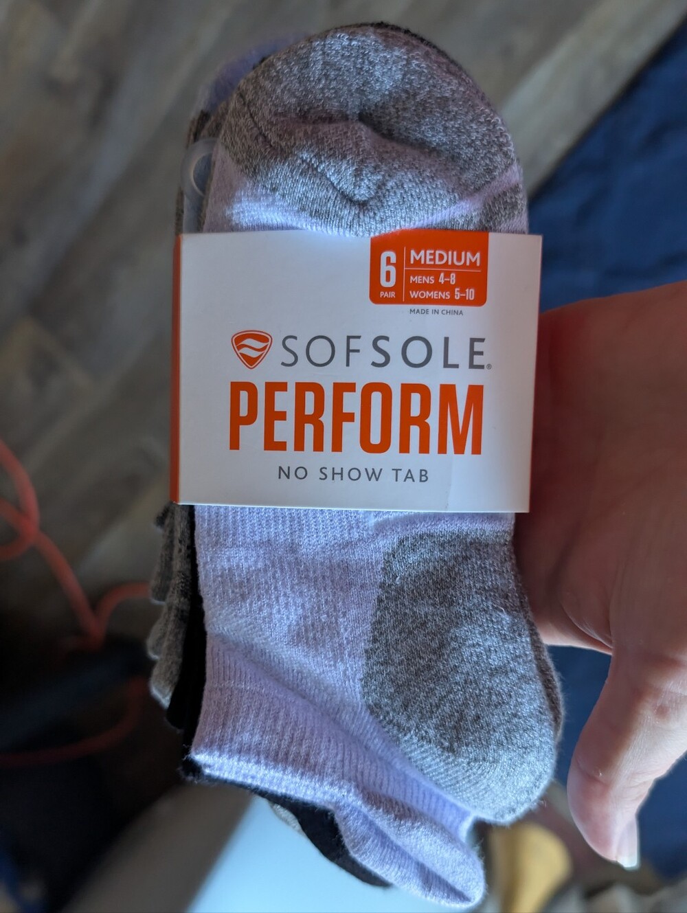 Performance No-Show Tab Socks - Light Gray (5 Pack)